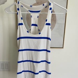 Cool Racerback Lululemon tank Blue and white